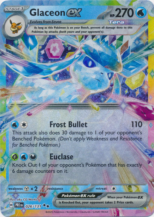 Glaceon ex : PRISMATIC EVOLUTIONS - 026/131