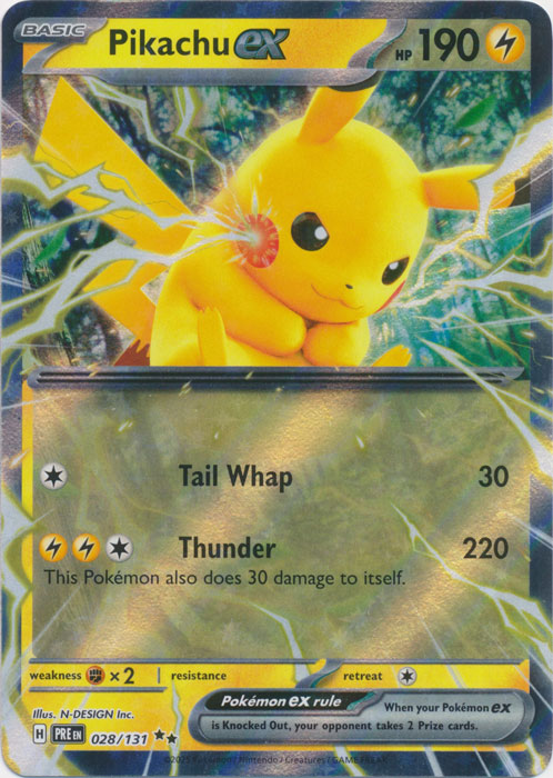 Pikachu ex : PRISMATIC EVOLUTIONS - 028/131