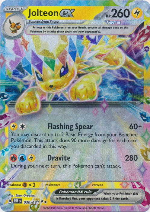 Jolteon ex : PRISMATIC EVOLUTIONS - 030/131