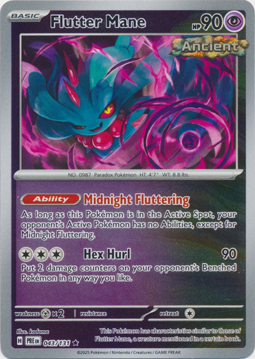 Flutter Mane : PRISMATIC EVOLUTIONS (Reverse holo) - 043/131