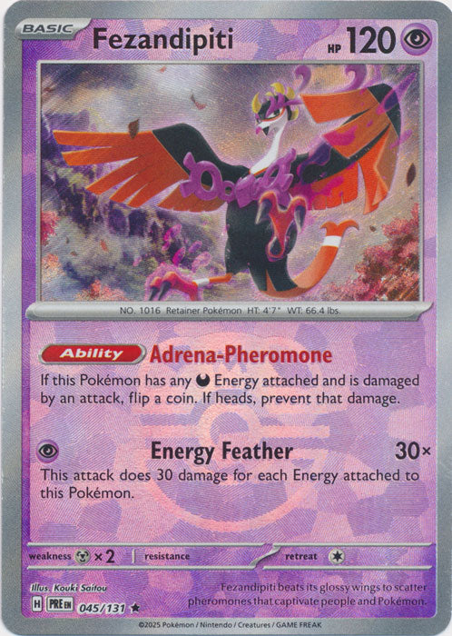Fezandipiti : PRISMATIC EVOLUTIONS (Masterball Reverse holo) - 045/131