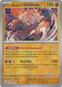Bloodmoon Ursaluna : PRISMATIC EVOLUTIONS (Pokeball Reverse holo) - 054/131