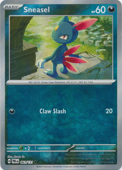 Sneasel : PRISMATIC EVOLUTIONS (Masterball Reverse holo) - 061/131