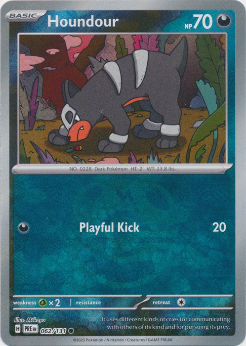 Houndour : PRISMATIC EVOLUTIONS (Masterball Reverse holo) - 062/131