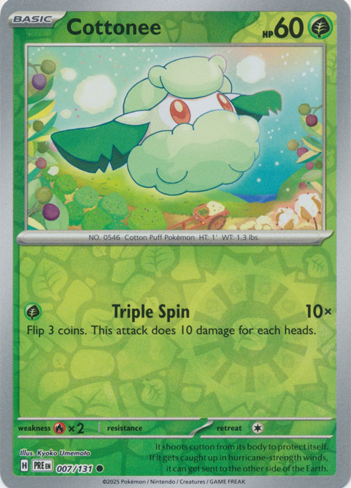 Cottonee : PRISMATIC EVOLUTIONS (Reverse holo) - 007/131