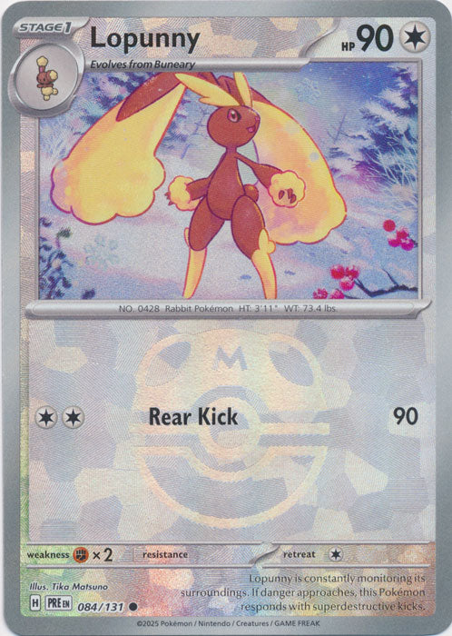 Lopunny : PRISMATIC EVOLUTIONS (Masterball Reverse holo) - 084/131