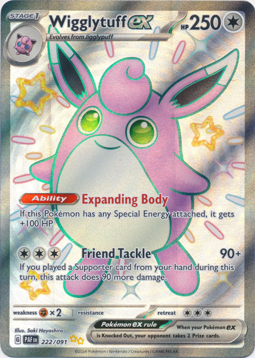 Wigglytuff ex : PALDEAN FATES - 222/091