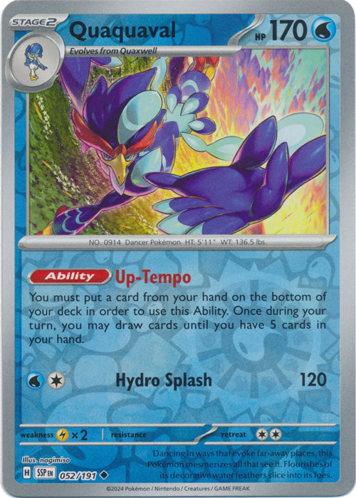 Quaquaval : SURGING SPARKS (Reverse holo) - 052/191