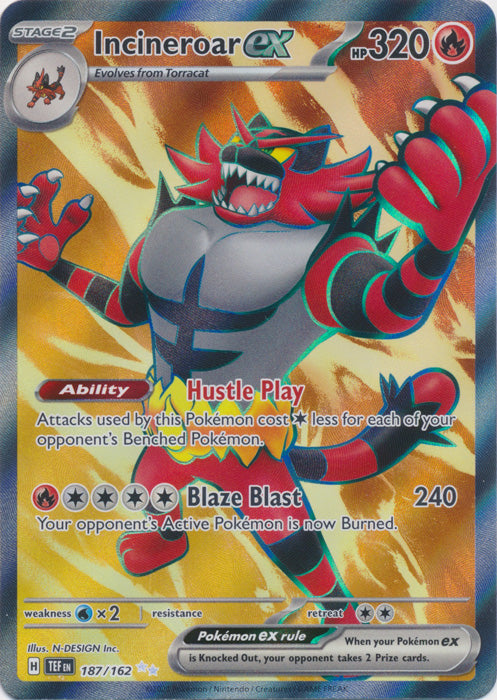 Incineroar ex : TEMPORAL FORCES - 187/162