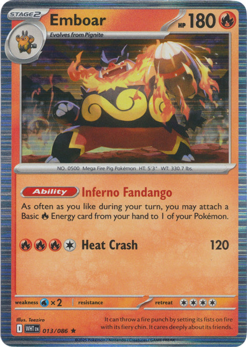 Emboar : WHITE FLARE (Holo) - 013/086