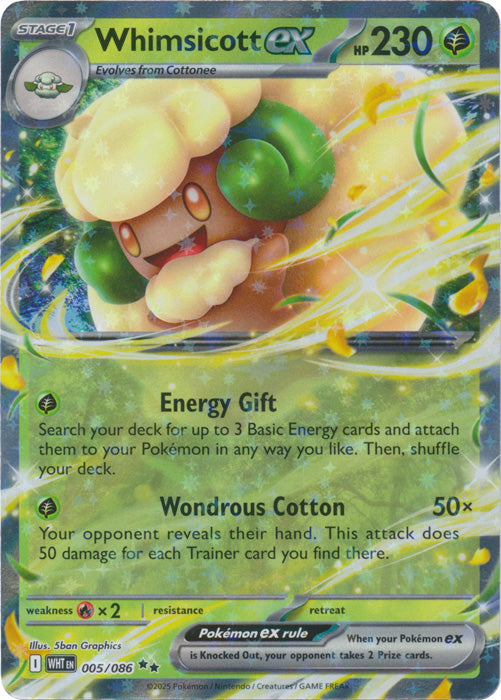 Whimsicott ex : WHITE FLARE - 005/086