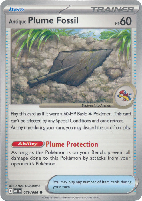 Antique Plume Fossil : WHITE FLARE - 079/086