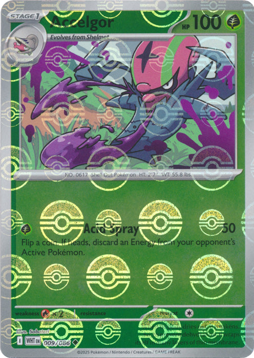 Accelgor : WHITE FLARE (Pokeball Reverse holo) - 009/086