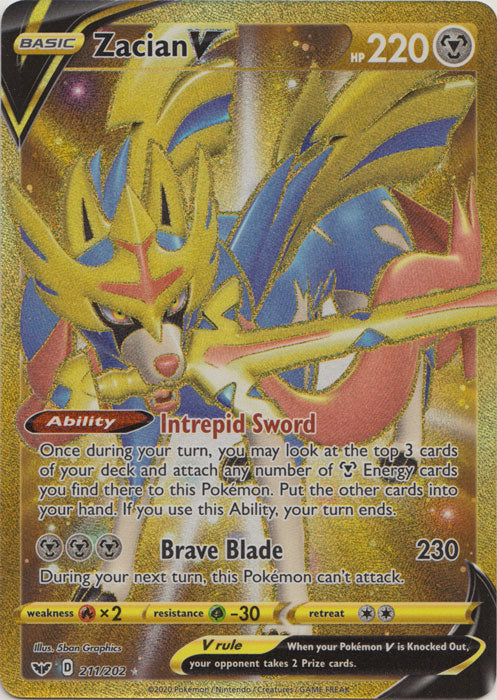 Zacian V : SWORD & SHIELD BASE - 211/202