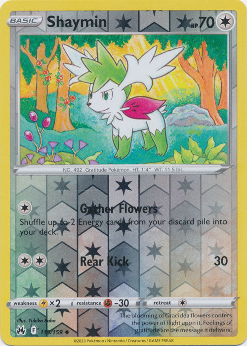 Shaymin : CROWN ZENITH (Reverse holo) - 115/159