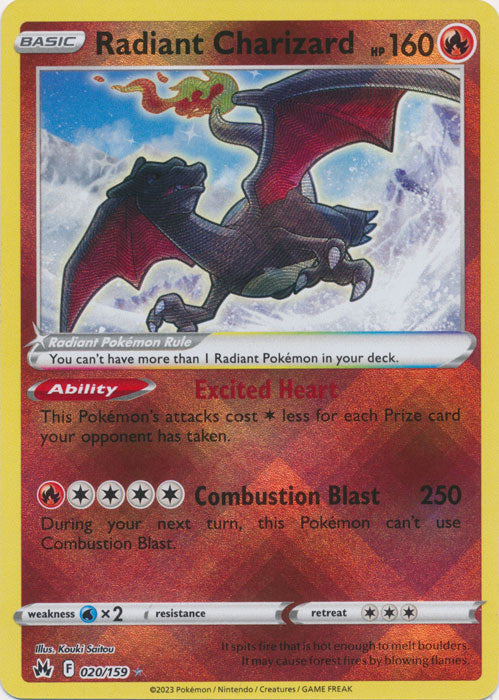 Radiant Charizard : CROWN ZENITH - 020/159
