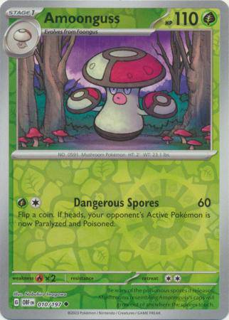 Amoonguss : OBSIDIAN FLAMES (Reverse holo) - 010/197
