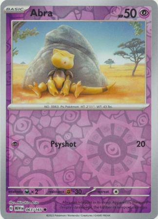 Abra : 151 (Reverse holo) - 063/165