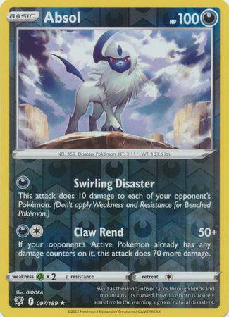 Absol : ASTRAL RADIANCE (Reverse holo) - 097/189
