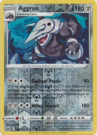 Aggron : CROWN ZENITH (Reverse holo) - 089/159
