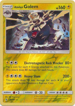 Alolan Golem : GUARDIANS RISING (Reverse holo) - 42/145