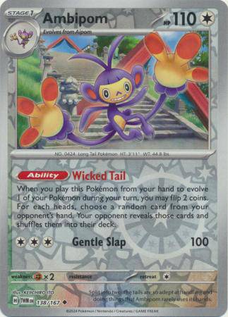Ambipom : TWILIGHT MASQUERADE (Reverse holo) - 138/167