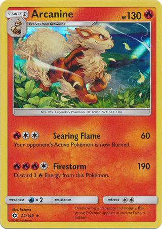 Arcanine : SUN & MOON BASE (Holo) - 22/149
