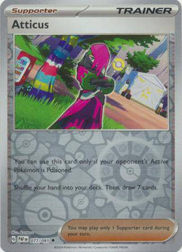 Atticus : PALDEAN FATES (Reverse holo) - 077/091