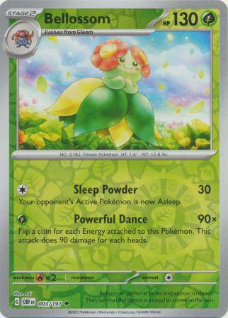 Bellossom : OBSIDIAN FLAMES (Reverse holo) - 003/197