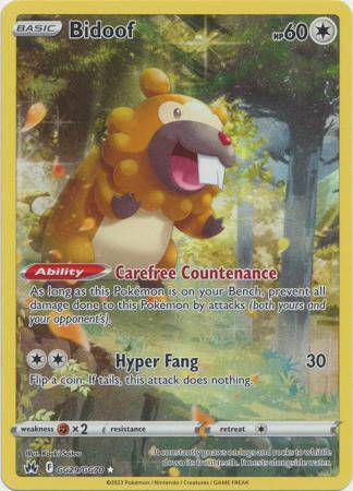 Bidoof : CROWN ZENITH - GG29/GG70