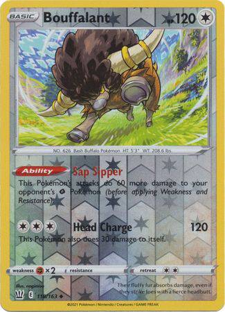Bouffalant : BATTLE STYLES (Reverse holo) - 118/163