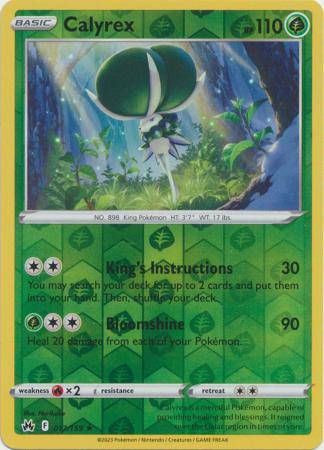 Calyrex : CROWN ZENITH (Reverse holo) - 017/159