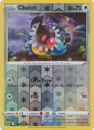 Chatot : CROWN ZENITH (Reverse holo) - 112/159