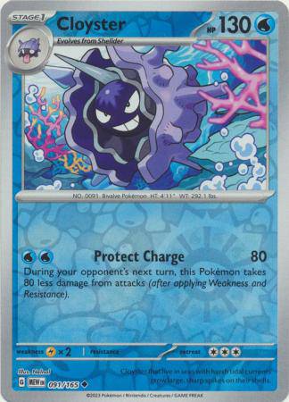 Cloyster : 151 (Reverse holo) - 091/165