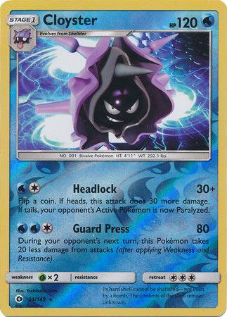 Cloyster : SUN & MOON BASE (Reverse holo) - 34/149
