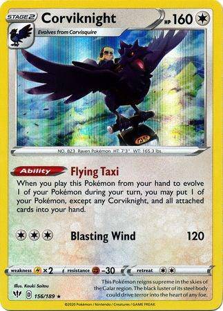 Corviknight : DARKNESS ABLAZE (Holo) - 156/189 - Lockett Labs UK