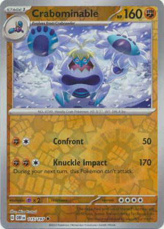 Crabominable : OBSIDIAN FLAMES (Reverse holo) - 115/197