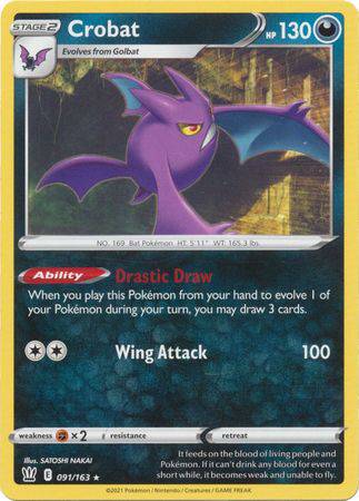 Crobat : BATTLE STYLES (Non-Holo Exclusive) - 91/163