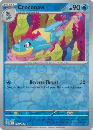 Croconaw : TEMPORAL FORCES (Reverse holo) - 040/162