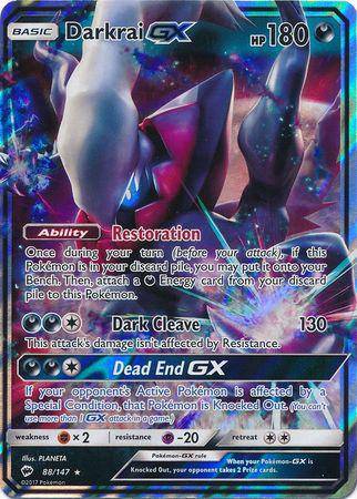 Darkrai GX : BURNING SHADOWS - 88/147 - Lockett Labs UK