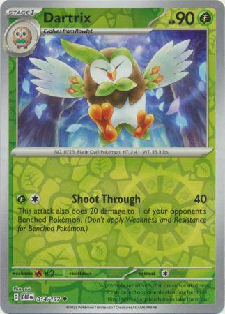 Dartrix : OBSIDIAN FLAMES (Reverse holo) - 014/197