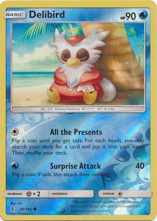 Delibird : GUARDIANS RISING (Reverse holo) - 26/145