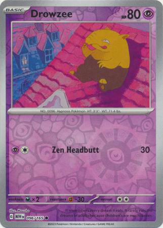 Drowzee : 151 (Reverse holo) - 096/165