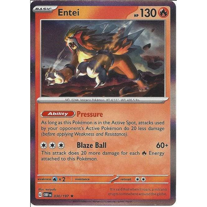 Entei : OBSIDIAN FLAMES (Holo) - 030/197