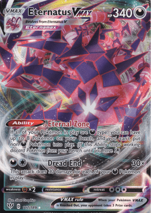 Eternatus VMAX : DARKNESS ABLAZE - 117/189 - Lockett Labs UK