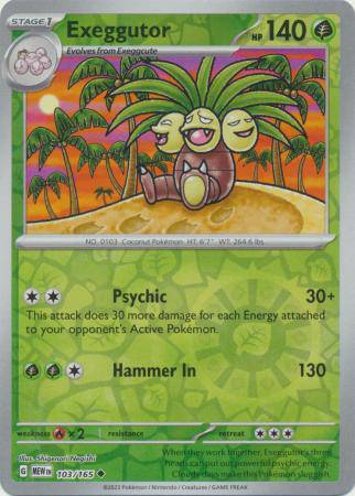 Exeggutor : 151 (Reverse holo) - 103/165