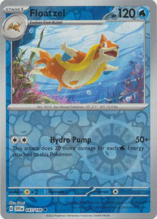 Floatzel : SCARLET & VIOLET BASE (Reverse holo) - 047/198