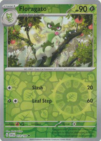Floragato : SCARLET & VIOLET BASE (Reverse holo) - 014/198