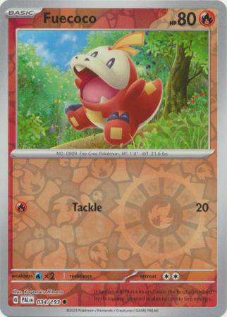 Fuecoco : PALDEA EVOLVED (Reverse holo) - 034/193