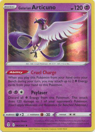 Galarian Articuno : EVOLVING SKIES (Holo) - 063/203